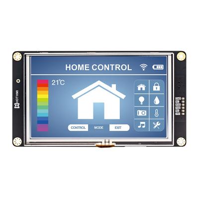 Chine 5 panneau d'affichage périodique futé de module de l'écran 800x480 UART TFT LCD de pouce avec le contact résistif à vendre