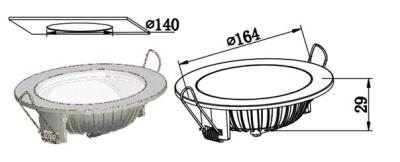 China Warm White / Pure White / Cool White Led Ceiling Panel 9 / 10W 2700K - 6500K Samsung LED Chips 5630 for sale