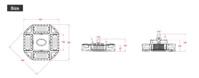 China High Brightness Personalized White 480watt 150LM/W AC100 - 277V High Bay Led Lights for Indoor outdoor wasehouse for sale