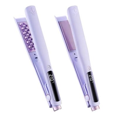 China Professional ptc maker household fast heating ionic hair straightener OEM LED display portable hair curler for all hair types for sale