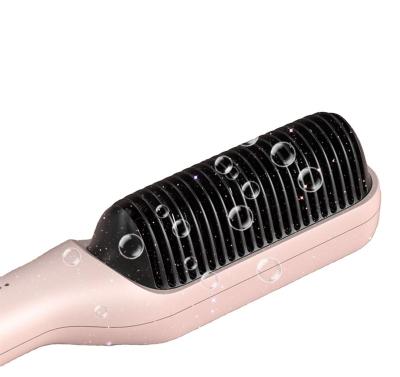 China Hot Brush 2023 Professional Electric Hair Straightener Comb Straightener Brush Waterproof for sale