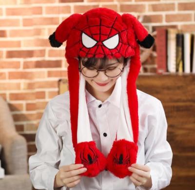 China COMMON Spiderman Rabbit Hat With Compressor And Movable Plush Cute Animal Hat Ears Funny Bunny Hats For Adults Baby LED Bunny Hats for sale