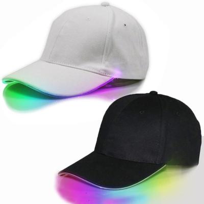 China COMMON Adjustable Light Up LED Cap Cotton Glow Hats Baseball Hip-Hop Cap Flashing Flashing Outdoor Fishing Pulsing Light for sale