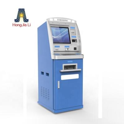 China Mainly for indoor use touch screen payment kiosk machine. floorstanding 17inch ticket printer touch screen payment kiosk with a4 laser printer (HJL-0716) for sale