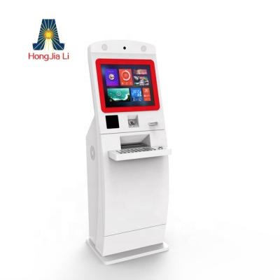 China Double Bank Touch Screen Ticketing Kiosk With ID Scanner for sale