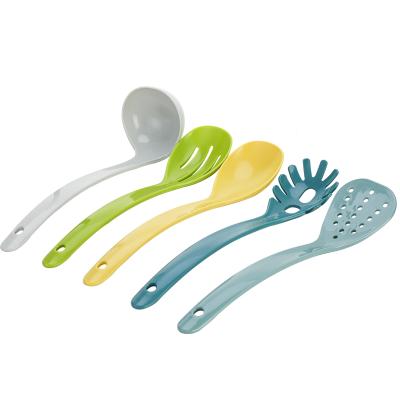 China Viable Toothed Shallow Spoon Deep Soup Spoon Hanger Colander Around Hole Frying Spatula Scoop Set for sale