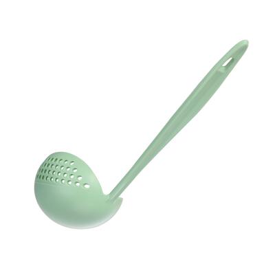 China Viable Multifunctional Plastic Kitchen Strainer Household Long Handle Strainer Soup Spoon for sale