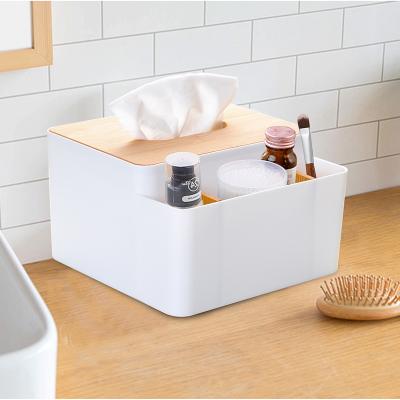 China Minimalist Household Rectangle Holder Paper Towel Box Plastic Tissue Box for sale