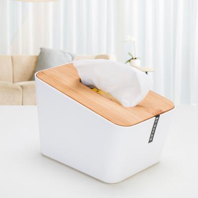 China Living Room Minimalist Home Office Bathroom Plastic Tissue Container Box for sale