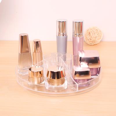 China Viable Round Rotating Cosmetic Make Up Organizer Storage Boxes Clear for sale