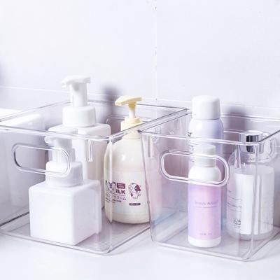 China Eco - Friendly Transparent Plastic Container Cosmetics Box Makeup Storage Sustainable for sale