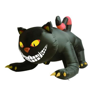 China Festival Stuff 180cm Halloween Black Cat Element LED Explosion Inflatables For Outdoor Halloween Yard Garden Lawn Decoration for sale