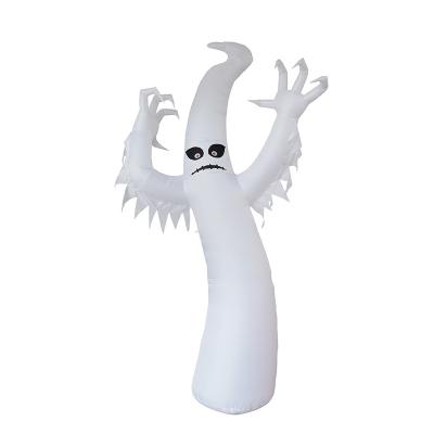 China Festival Stuff 360cm Inflatable Halloween White Ghost With Explosion Element LED Inflatables For Outdoor Halloween Yard Garden Lawn Decoration for sale