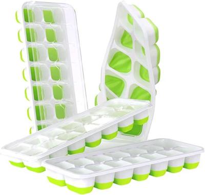 China Flexible and Sustainable 4 Pack Easy-Release Ice Cube Trays for Your Freezer for sale