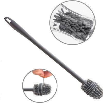 China 55g Silicone Bottle Brush Cleaning Brush for Hand Washing Water Bottles and Glassware for sale