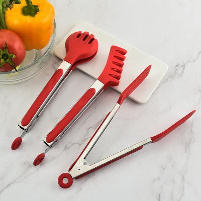 China Home Kitchen Restaurant Utensils Food Tong Set for BBQ Salad and Barbecue Steak 3-Piece for sale