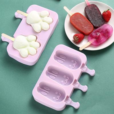 China BPA Free Customized Design Silicon Ice Cream Popsicle Mold Making with Stick for sale