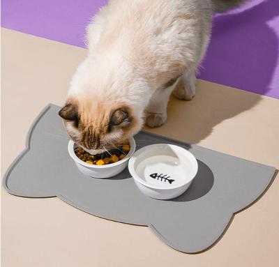 China Non Slip Silicone Waterproof Pet Feeding Mats for Dogs and Cats Customizable Color for sale