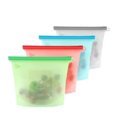 China Three-dimensional Type Food Grade Silicone Seal Reusable Storage Bag Custom Safe Pack for sale