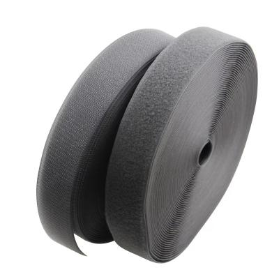 China Viable FREE SAMPLE of Gray Nylon Hook Tape Hook and Loop Fastener and Loop Tape for Garment Textile for sale