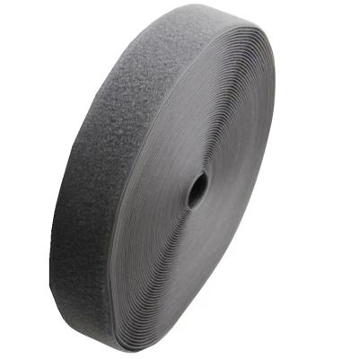 China FREE SAMPLE Customized Color Gray Nylon Hook And Loop Tie Band Magic Tape For Garment Textile for sale