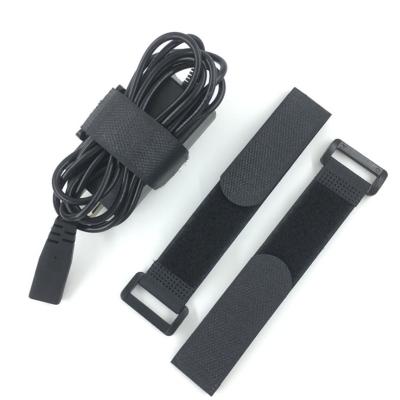 China FREE SAMPLE Customized Black Viable Adjustable Hook And Loop Back Strap Nylon Cable Tie With Loops for sale