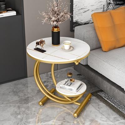 China Nordic creative round table small coffee table living room sofa modern simple marble side cabinet for sale