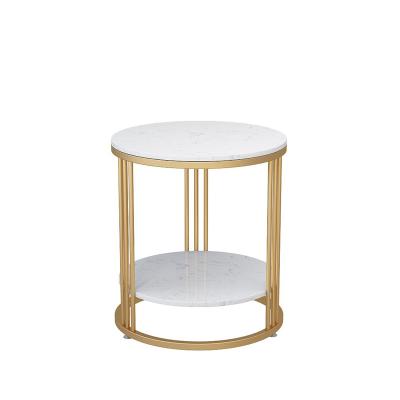 China Mini Small Tea Table Light Platform Modern Marble Circular Double Double Sofa Side Some Living Room Corner Some Small Round Table for sale