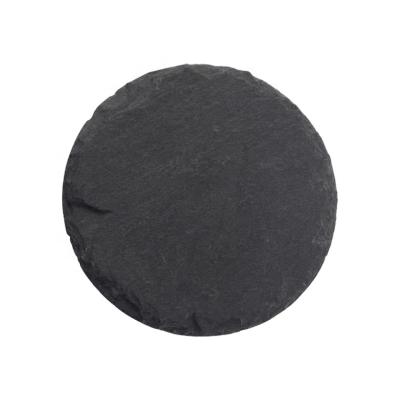 China Stocked Japanese Style Statistical Slate Natural Slate Coaster Whiskey Theme Nordic Wine Coaster Insulated Rock Coaster for sale