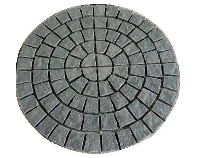 China Decorate Lower Price Garden Constructions Round Shape Mesh Paver For Construction Cube Stone Stone for sale