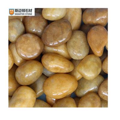 China Decorate StoneTYellow Polish Natural Stone Coastal River Pebble Online Tech Support for sale