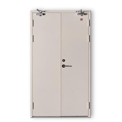 China Steel Fire Protection Safety Double Doors Emergency Swing Fire Rated Fire Door For Hotel for sale