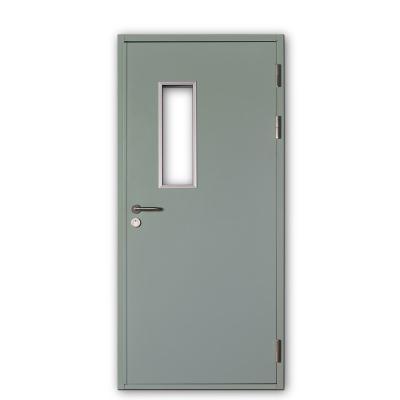 China Fire Protection Customize Fire Rated Security Doors School Entrance Steel Fire Rated Door With Tempered Glass for sale