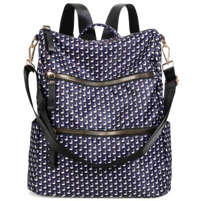 China Waterproof Waterproof Nylon Women Backpack Universal Purse School Travel Shoulder Bag for sale