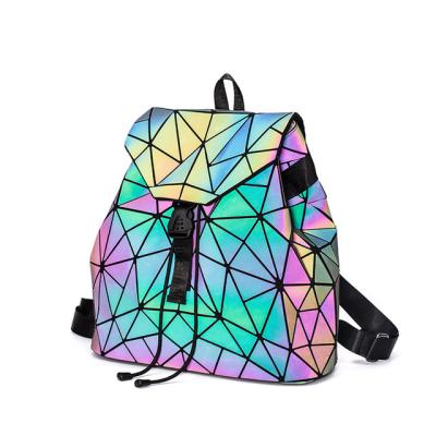 China 2021 Waterproof Geometric Luminous Hot Sale Men's Momen Boys Girls Boys Girls Laptop Backpack Shoulder Bag Trave Rise Luminous Geometric for sale