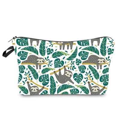 China Fashion Cosmetic Bag For Women Lovely Roomy Makeup Bags Travel Waterproof Toiletry Bag Accessories Organizer Sloth Gifts for sale