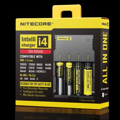 China NITECORE i4 4 channels multi-functional Intellicharger Li-ion/Ni-MH/Ni-Cd Universal Battery Charger for sale