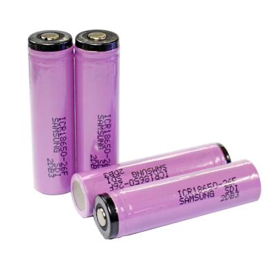 China Samsung ICR18650-26F 18650 2600mAh Li-ion Battery with Protection, Samsung 2600mAh protected battery with button top for sale