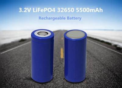 China 32650 5500mah lithium iron phosphate cylindrical cell 3.2V rechargeable LiFePO4 battery for electrical car for sale