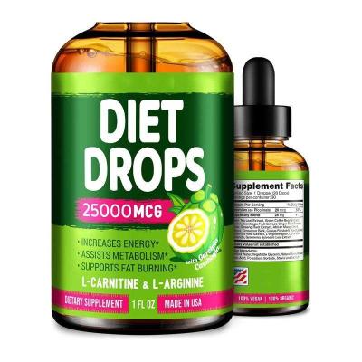 China Weight Loss OEM Private Label Diet Drops Weight Loss With Garcinia Cambogia Increases Energy Drops Appetite Liquid For Women And Men for sale