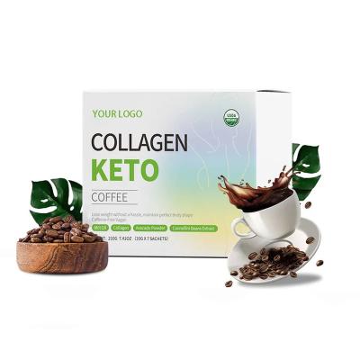 China OEM Private Label Keto Coffee Products Keto Coffee Weight Loss Fat Burning Instant Coffee with Collagen for sale