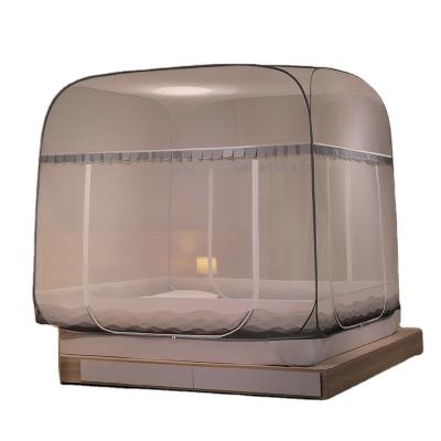 China Folded Elastic Folding Three-Door Mosquito Net Household Installation Anti-Free Fall For Children Thickened Encryption Without Backing for sale