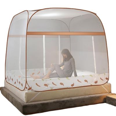 China Fashion safety single anti-fall space folded two-door large mosquito net with foldable encryption thickened bed net for sale