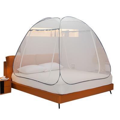 China Folded Small-topped Stainless Steel Bracket Mosquito Net With Strong And Drop-proof High Bed Net for sale