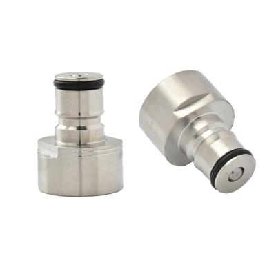 China Eco-friendly stainless steel carbonation cap to connect with 2 liter cola soda bottle for gas in and liquid out for sale