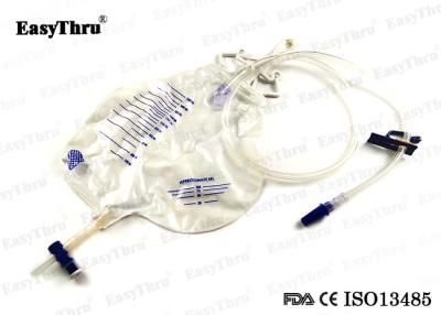 China Medical PVC Disposable Urinary Catheter 2000ML Luxury Catheter Drainage Bag for sale