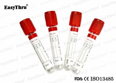 China ACARICIE el tubo de la colección de la sangre del vacío, tubo de la sangre del top rojo sin el añadido 2ml a 10ml en venta