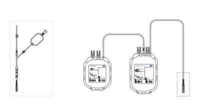 중국 생화학 250ml 두 배 혈액 부대 판매용