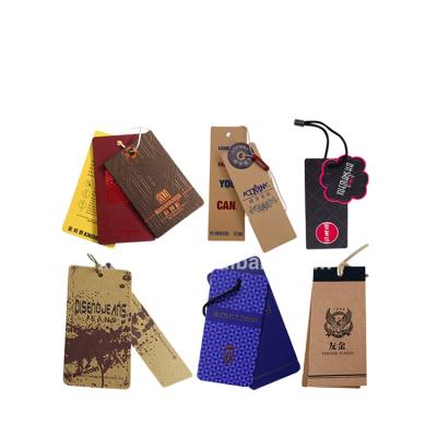 China Viable Wholesale Custom Printing Fashion Recycled Die Cut Paper Apparel Hang Tag For Jewelry Jeans for sale