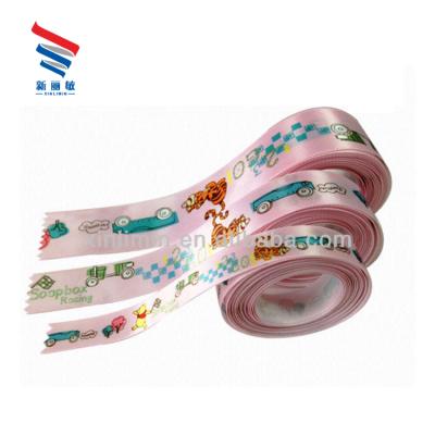 China Min Custom Beautiful And Colorful Low Printed Color Printer Wired 3 Inch Satin Ribbon Band With Good Quality for sale